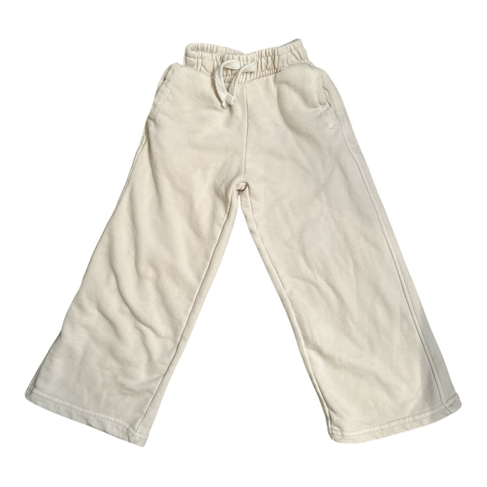 Zara Girls Beige Wide Leg Sweatpants